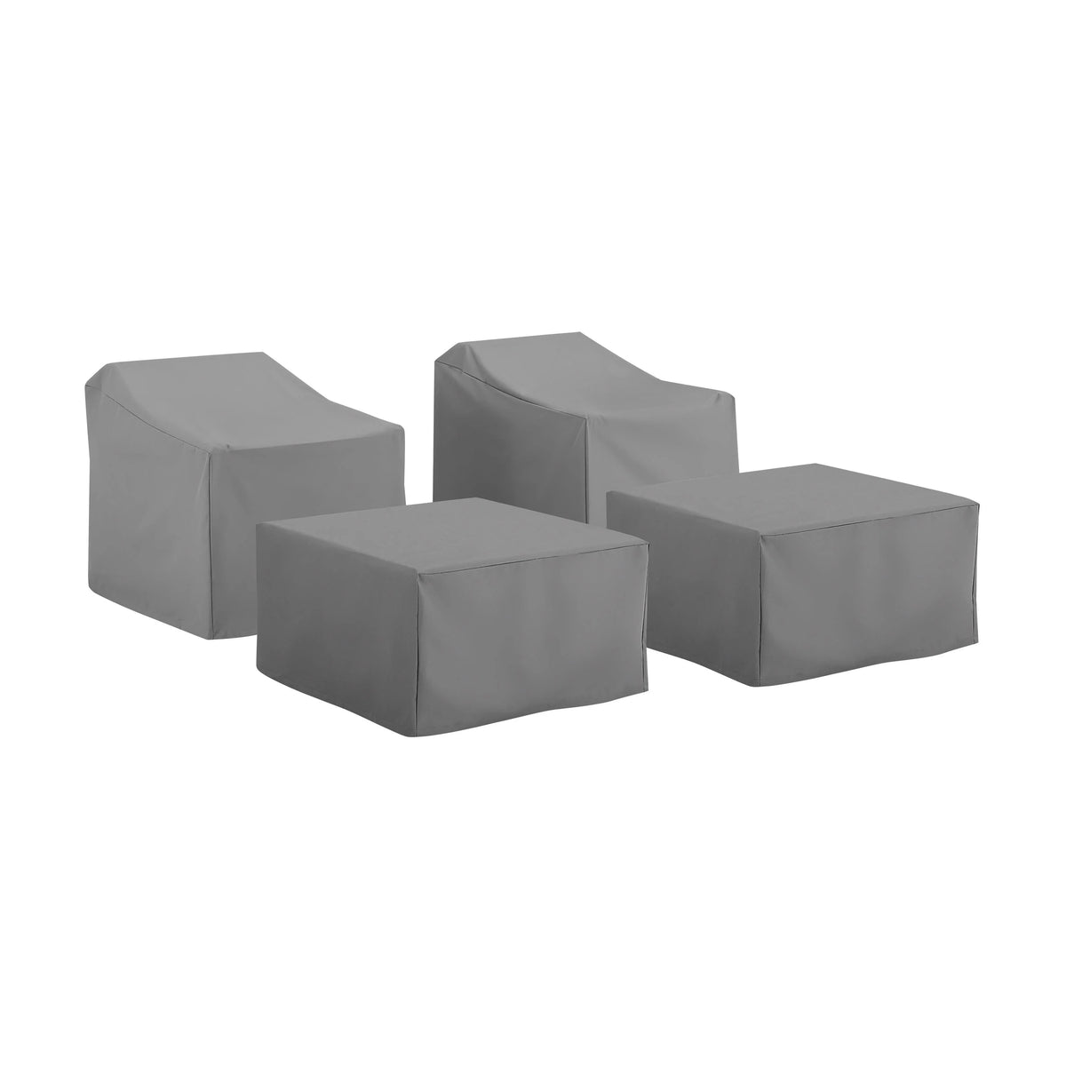 Gray 4 Piece Patio Vinyl Conversation Cover Set S22763