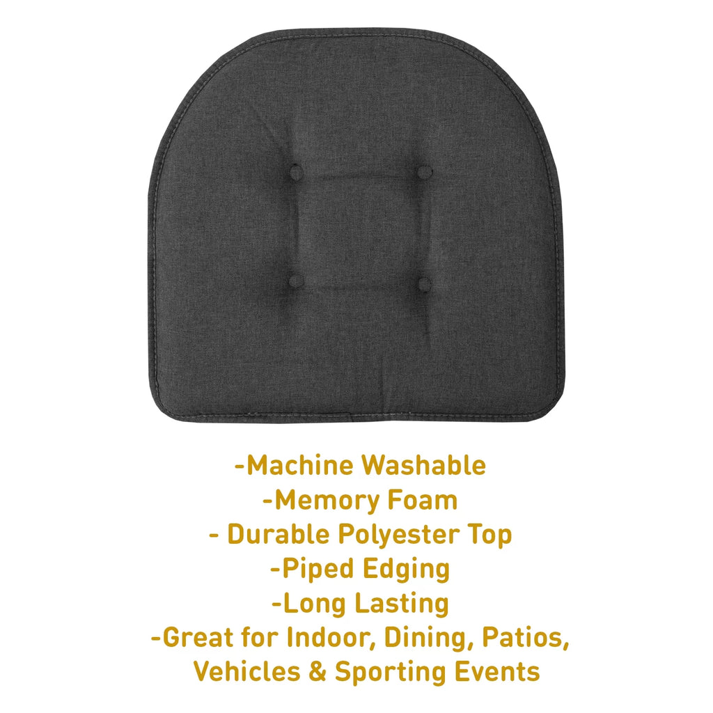 U-Shaped Memory Foam No Slip Chair Pad Cushion 2 Pack K3421
