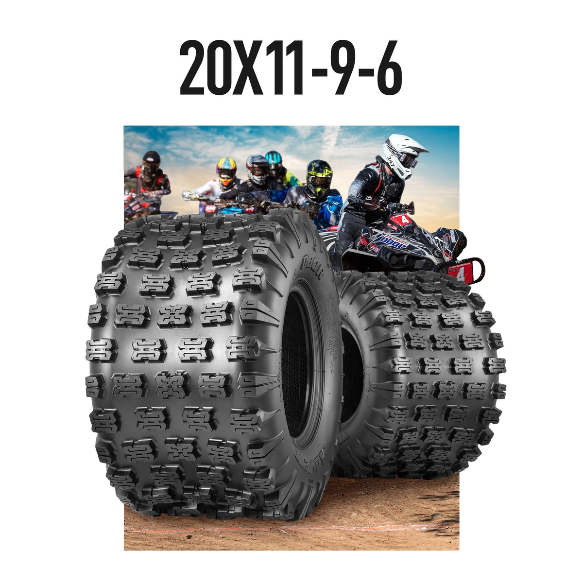 20x11-9 ATV Tires 6 Ply All Terrain Set of 2 B844771