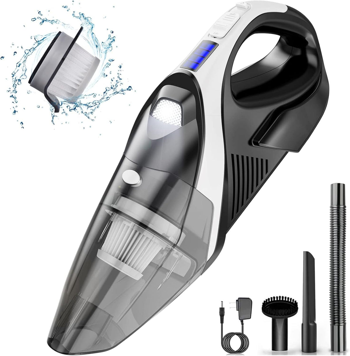 Cordless Handheld Vacuum 9000Pa with LED Light O9666
