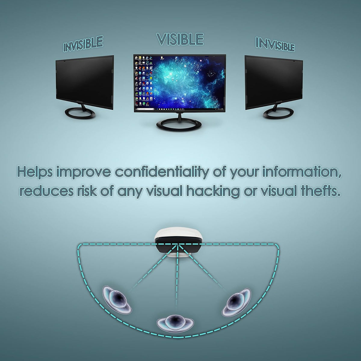 Privacy Screen Filter for 24 Inches Widescreen Monitor, 20.9 x 11.8 inch, Pack of 2 R9824