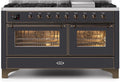 60 Dual Fuel Propane Gas Range Matte Graphite Bronze Trim Q9986