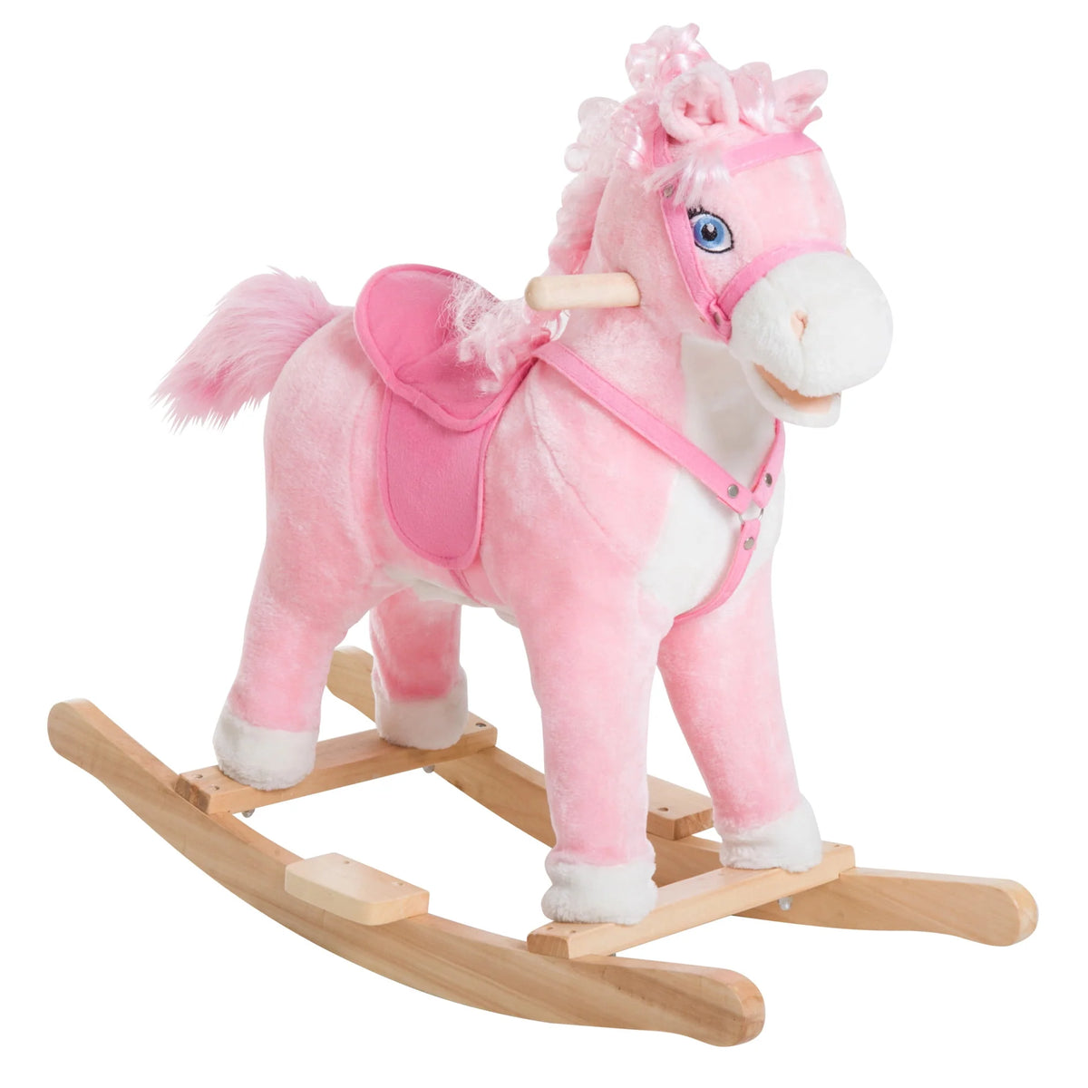 Plush Kids Ride On Rocking Horse Toy T119980