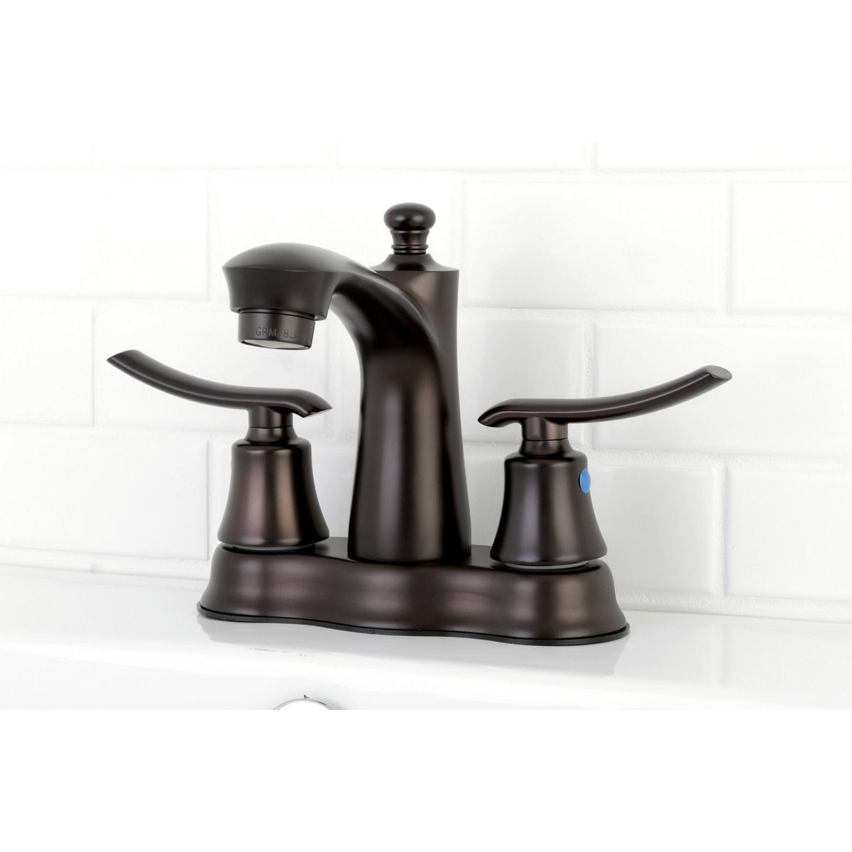 Euro Oil Rubbed Bronze 4-Inch Center Bathroom Faucet Q44891