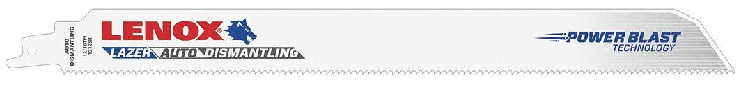 9 in Reciprocating Saw Blade, Ferrous Metals, 12/16 Teeth per inch, Pk 25 J82029