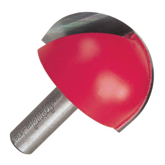 Carbide Round Nose Bit 2in Dia x 1-1/4in Height x 1in Radius x 1/2in Shank S413