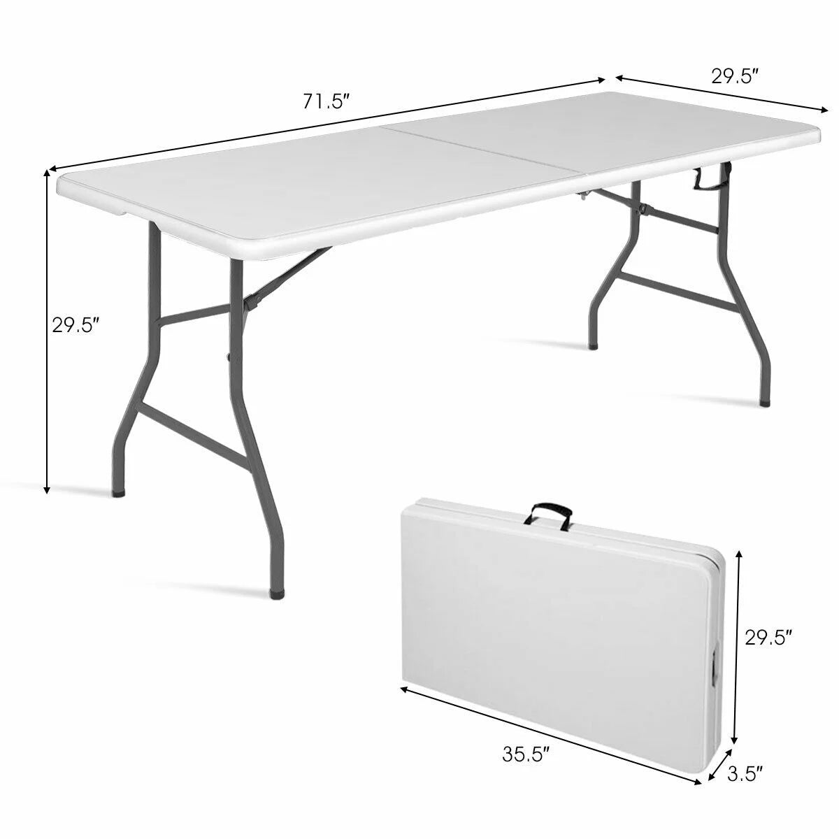 6' Folding Plastic Table S363850