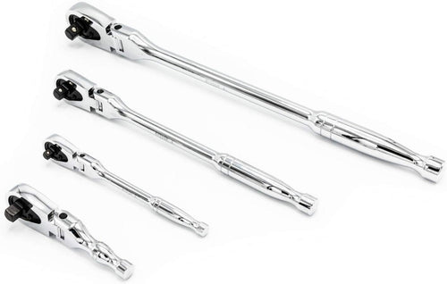 4 Pc. 1/4", 3/8" & 1/2" Drive Flex Head Ratchet Set K87306