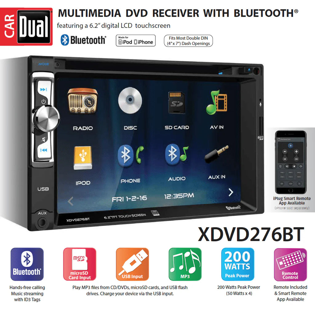 6.2 inch Double Din Car Stereo W14868