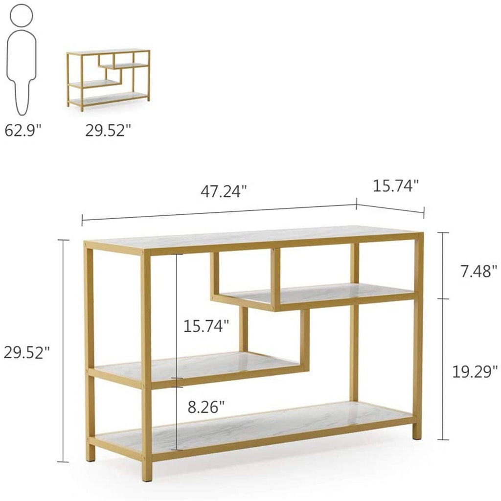 Gold-White 3-Tier Console Table M476774