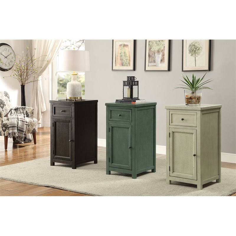 Antique Teal Transitional Side Table H87634