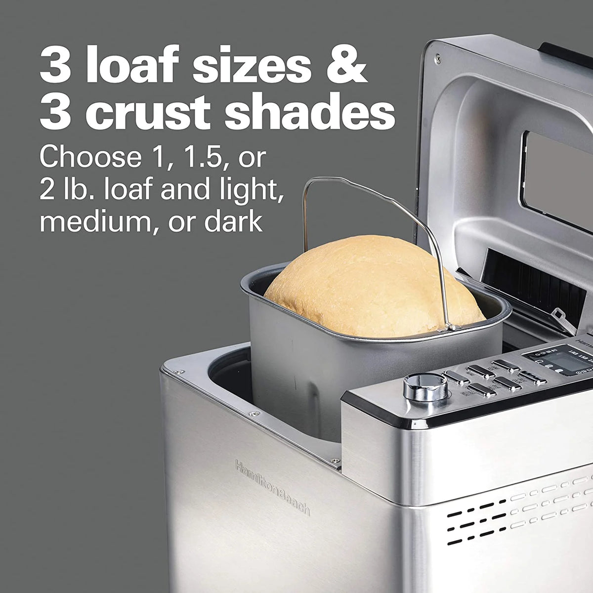 Bread Maker Machine with Auto Fruit and Nut Dispenser, 2 lb. Loaf Capacity, 14 Programmable Settings L86694