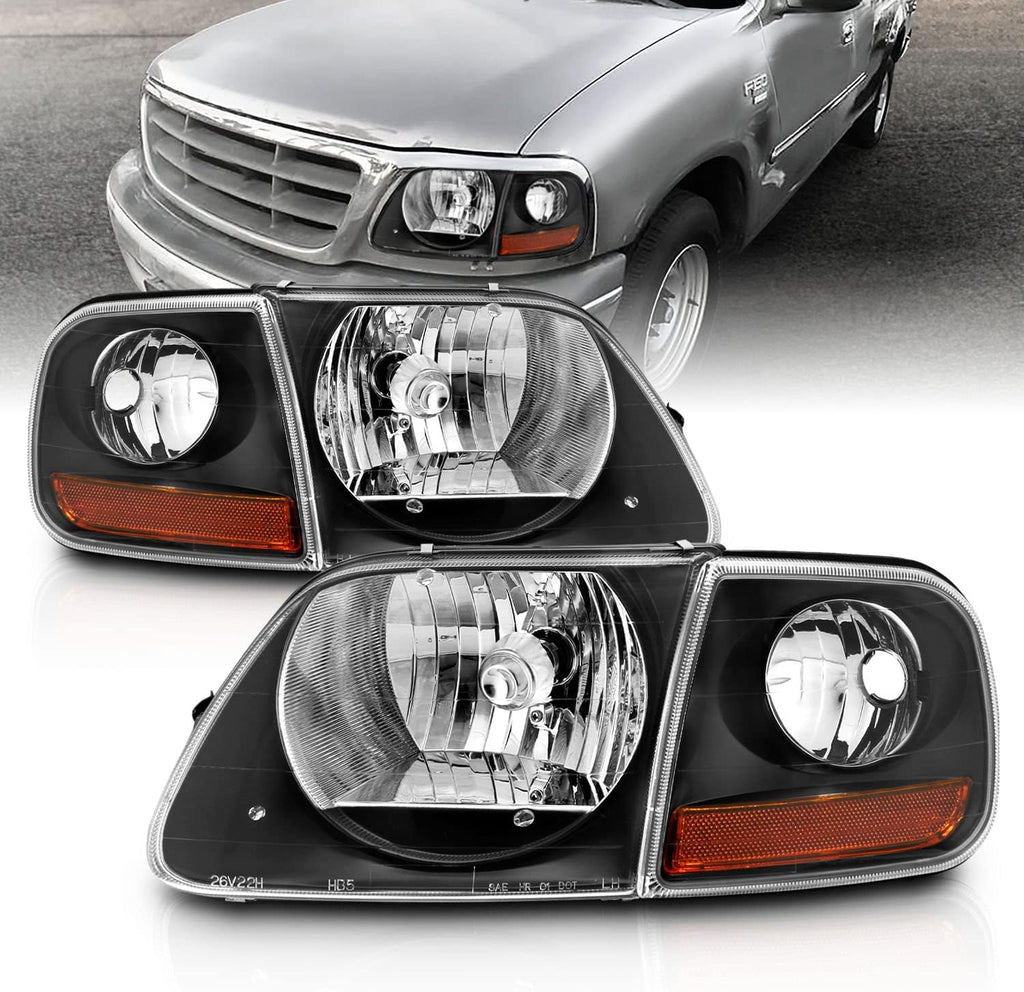 Replacement Crystal Headlights with Corner Parking Set for Ford F150 T3373