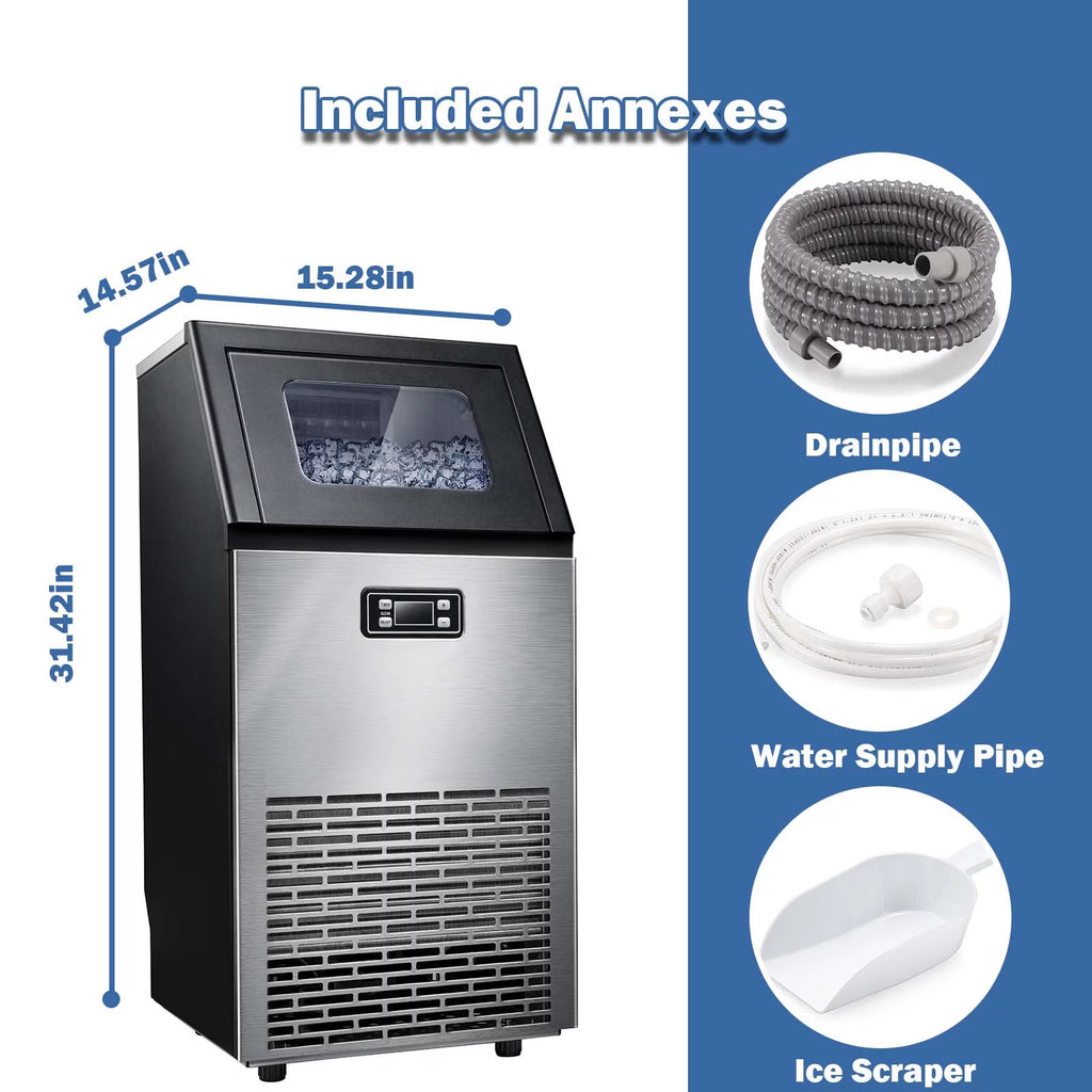 Commercial Ice Maker Machine 100LBS/24H Self-Cleaning Y212227