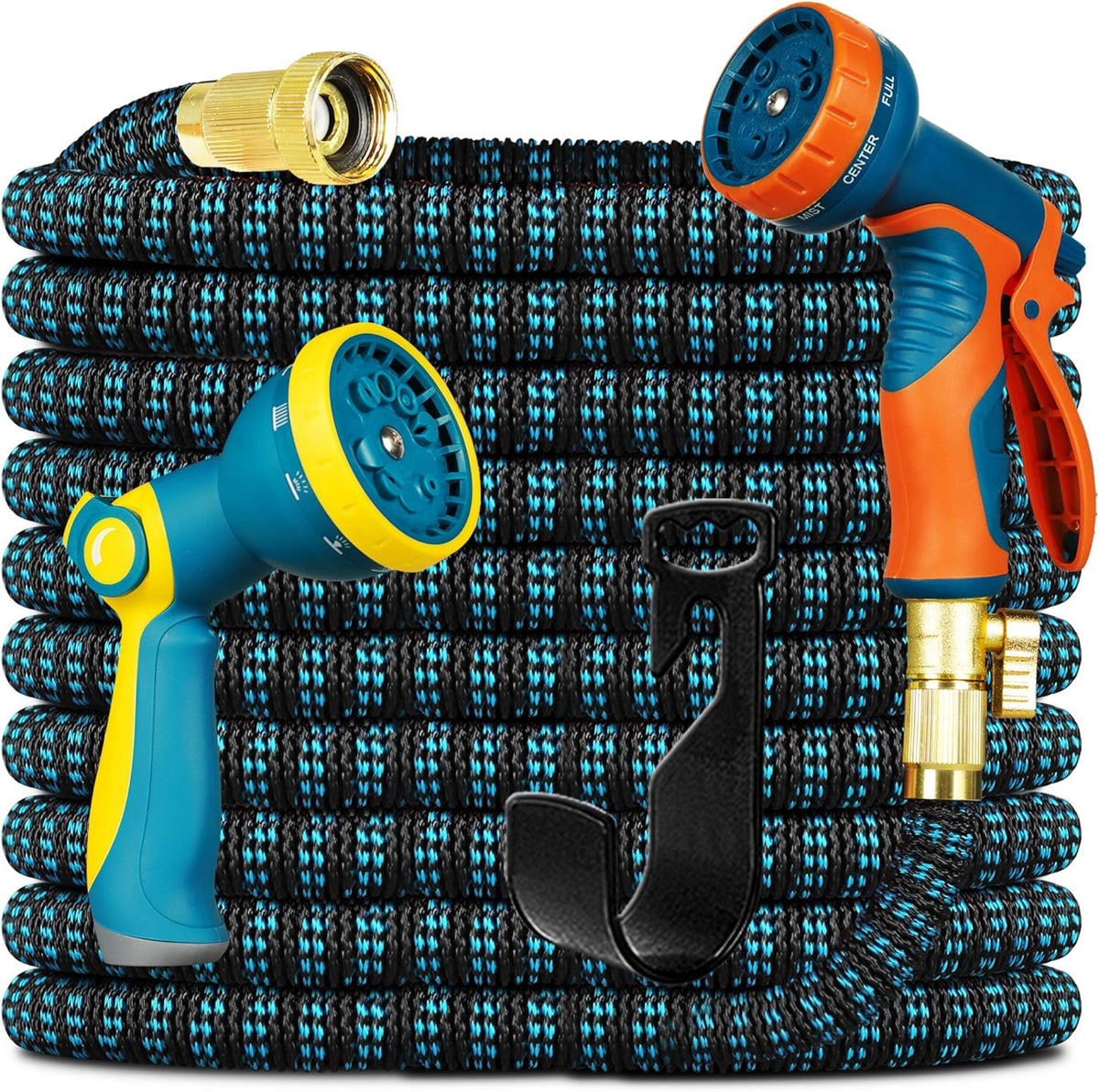 Expandable Garden Hose 100ft with 10 Function Nozzle, Pack of 2 S534