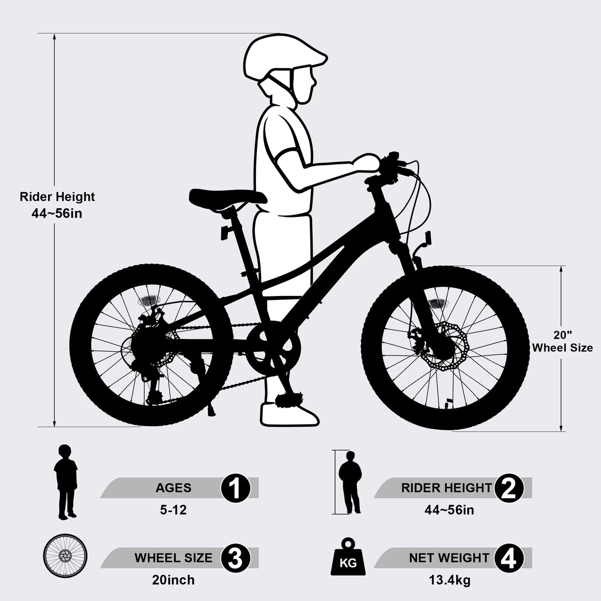 20” 7 Speed Green Mountain Bike P1346