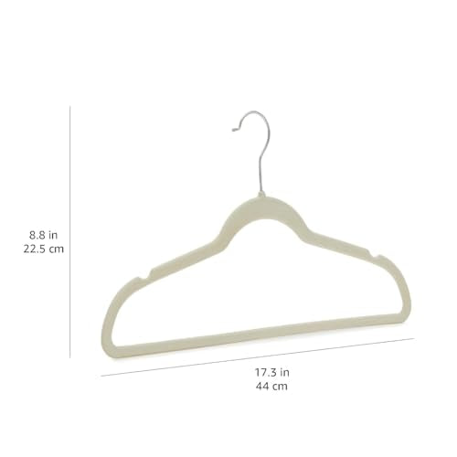 Velvet Non-Slip Suit Hangers, Pack of 50, Black Y63757