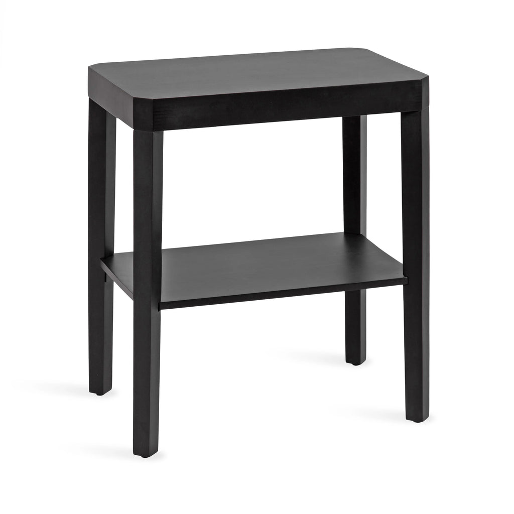 Black Two-Tier Wood Side Table Z40865