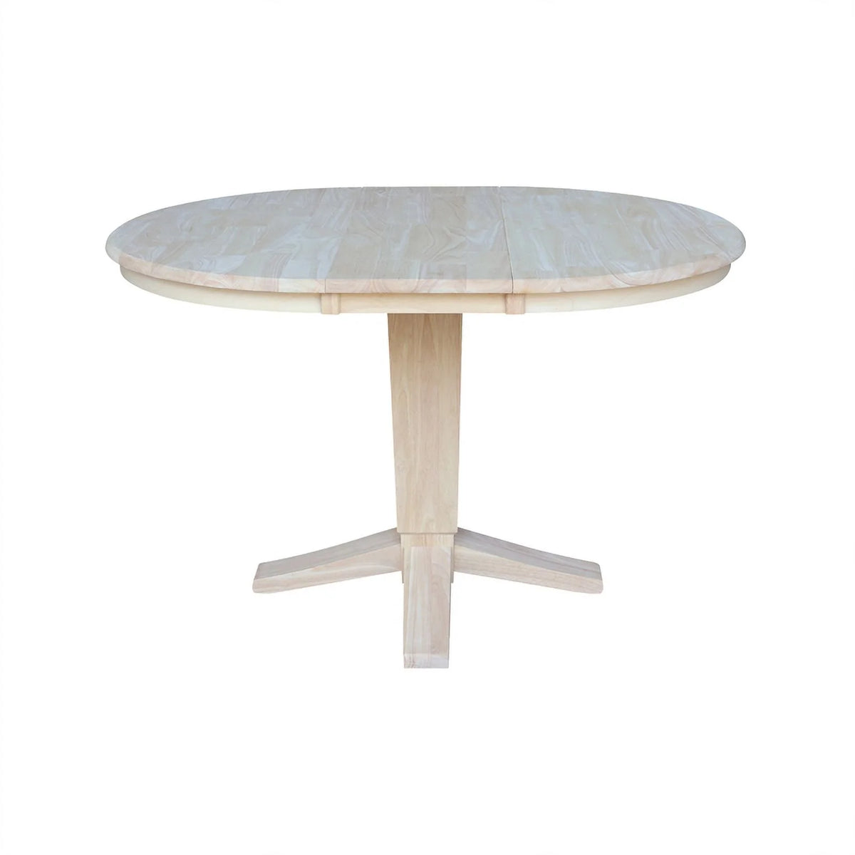 Unfinished Solid Wood Pedestal Dining Table Y814121