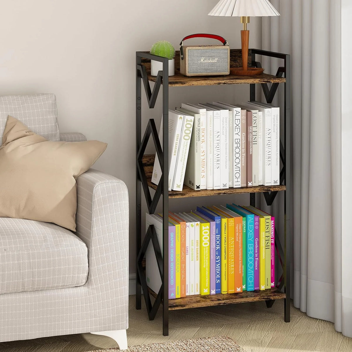 3-Tier Metal Shelf Black K8294