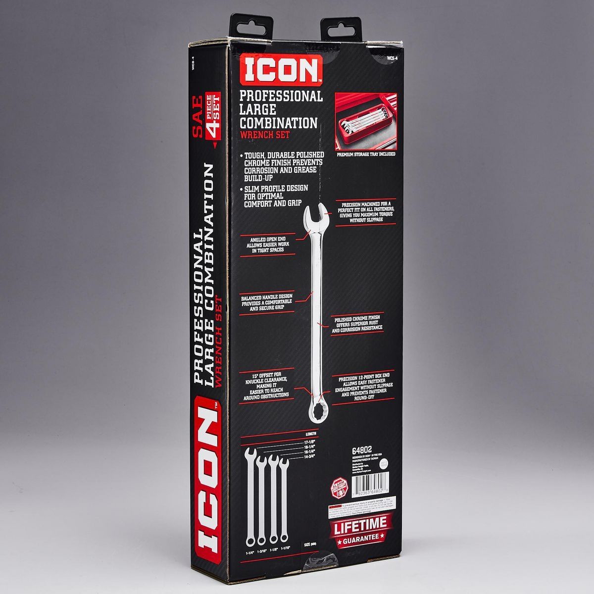 4 Piece SAE Combination Wrench Set F33765