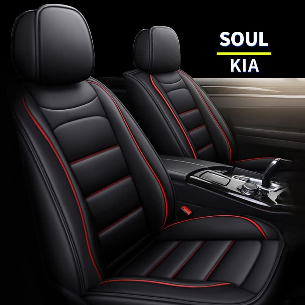 Faux Leather Waterproof Car Seat Covers Full Set with Airbag Compatible M166