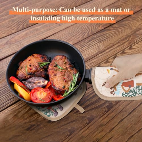 5 Pcs Heat Resistant Oven Mitts and Pot Holders Set V79509