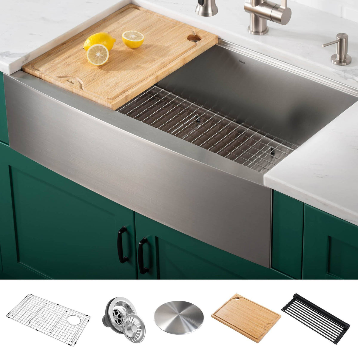 36 inch 16 Gauge Stainless Steel Single Bowl Farmhouse Kitchen Sink P265633