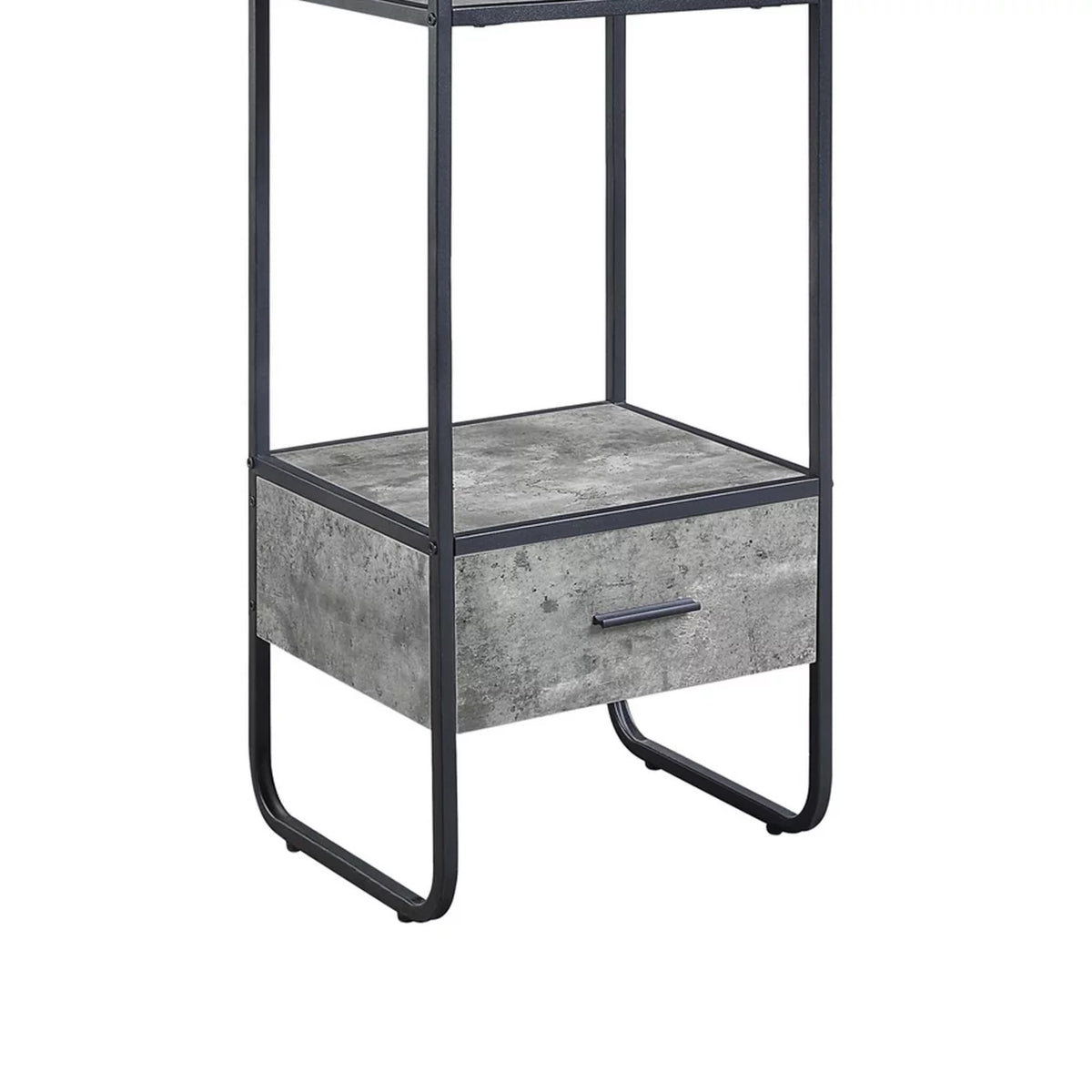66 Inch Gray 3 Shelves Metal Frame Side Pier C202715