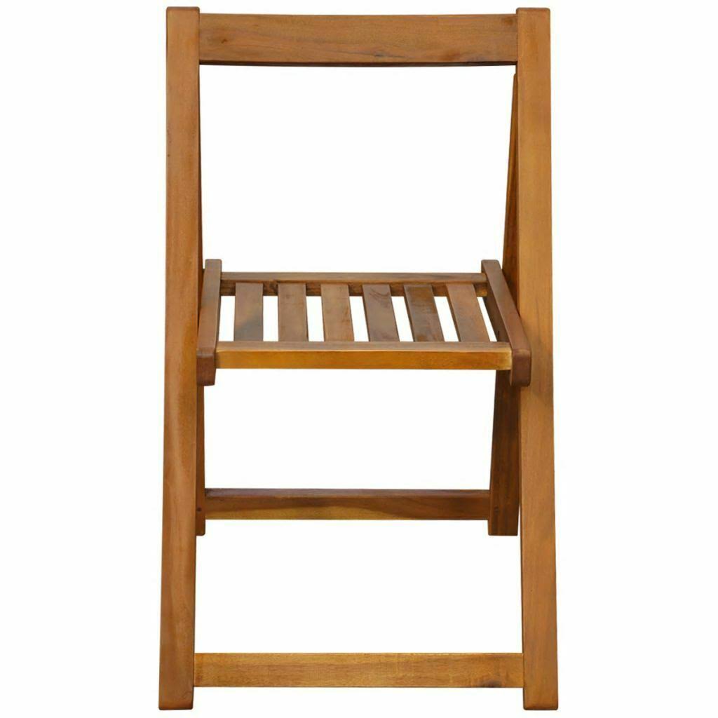 2 Pcs Solid Acacia Wood Folding Garden Chairs E8618