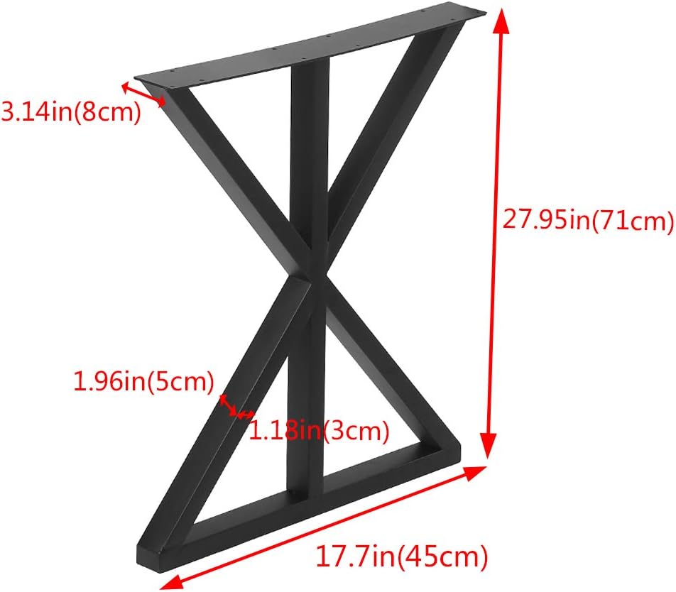 Black Metal Table Legs 2 PCS L948312