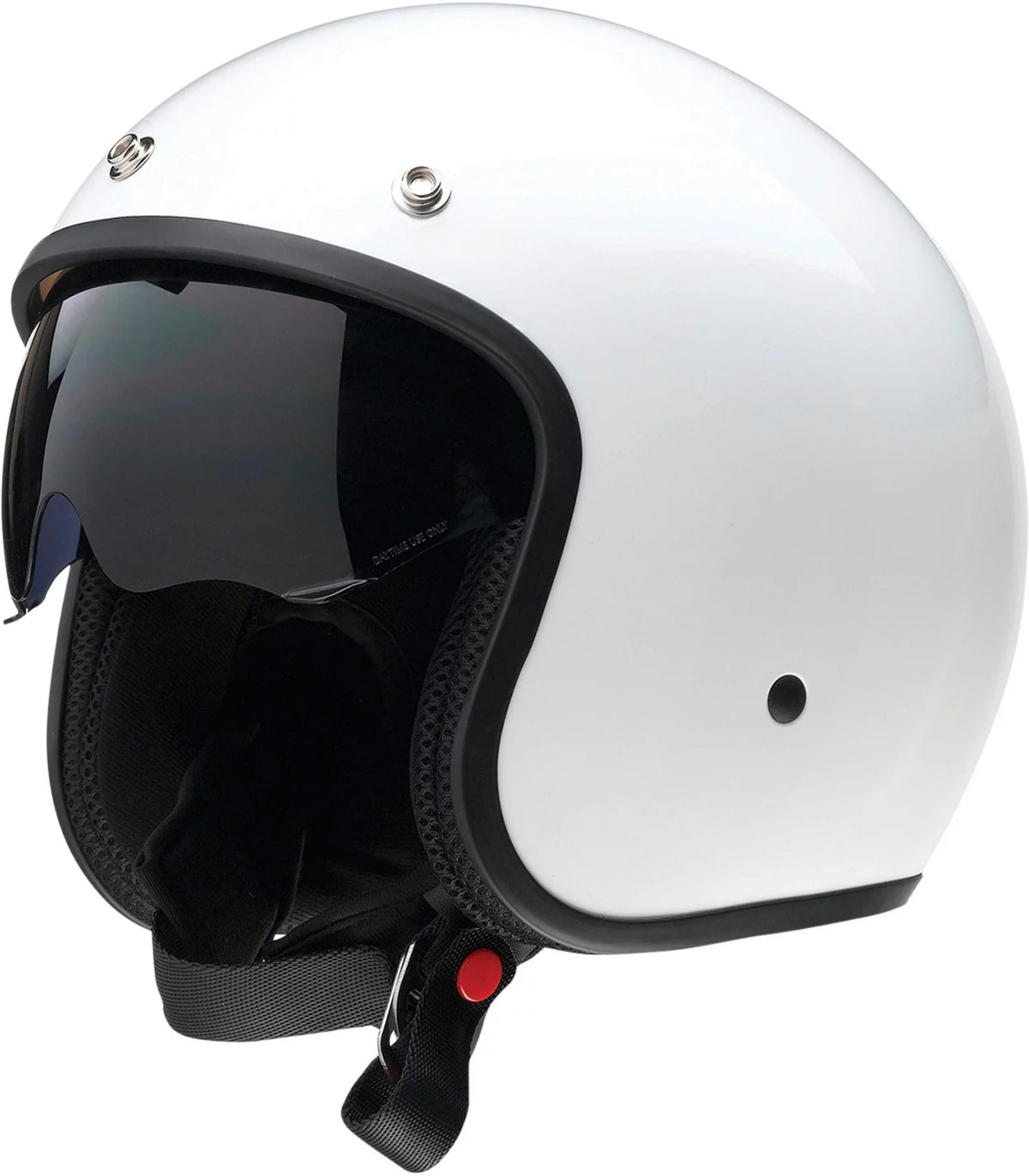 Open Face Motorcycle Helmet White XL I1202