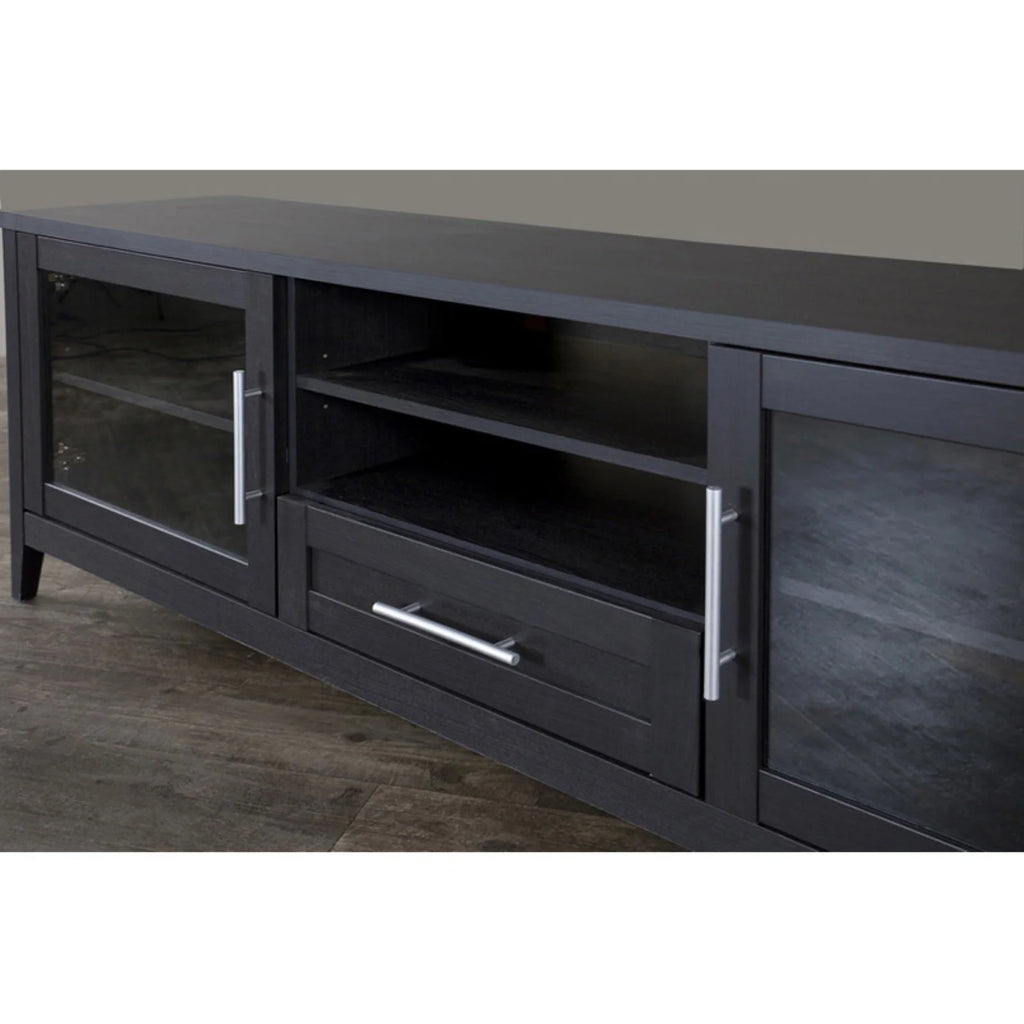 71" Espresso Wood TV Stand D6412