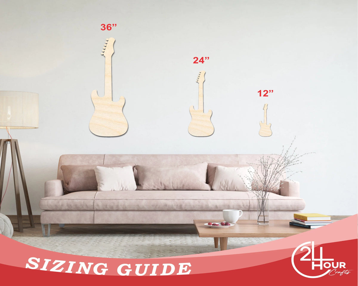 Unfinished Wood Electric Guitar Shape L6855