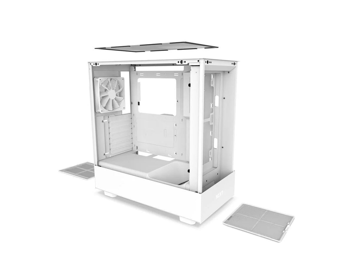 White SGCC Steel Tempered Glass ATX Computer Case J875