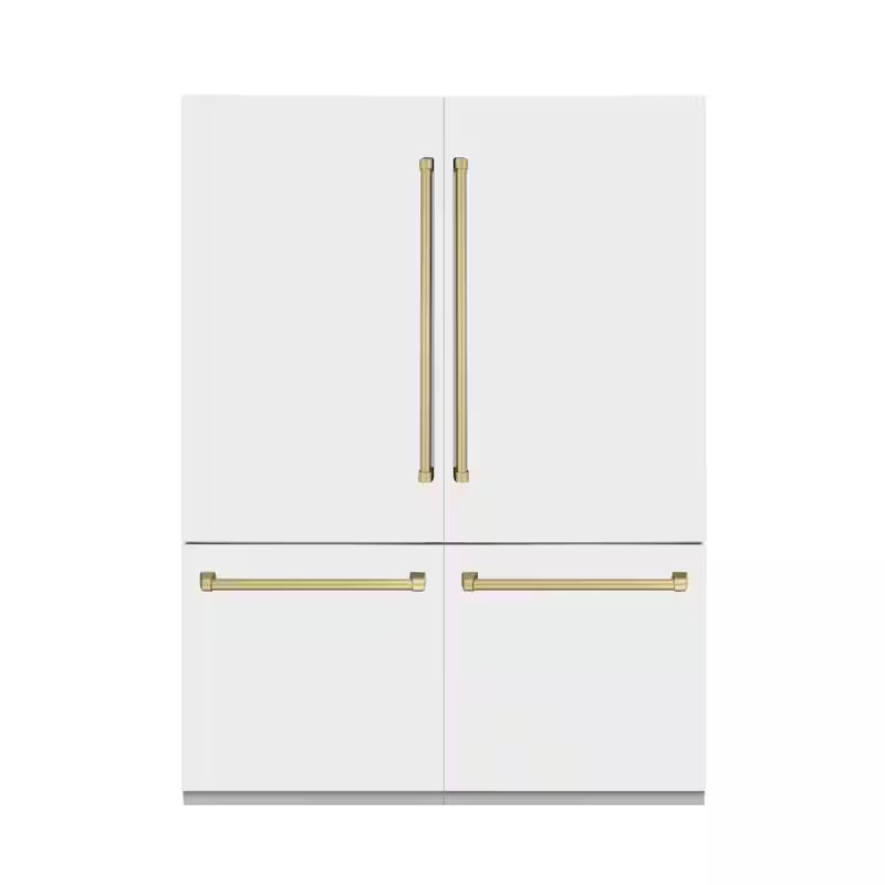 60 in. 4-Door French Door Refrigerator with Champagne Bronze Handles L40071