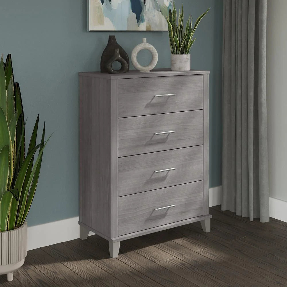 Platinum Gray Engineered Wood Chest of Drawers Q545