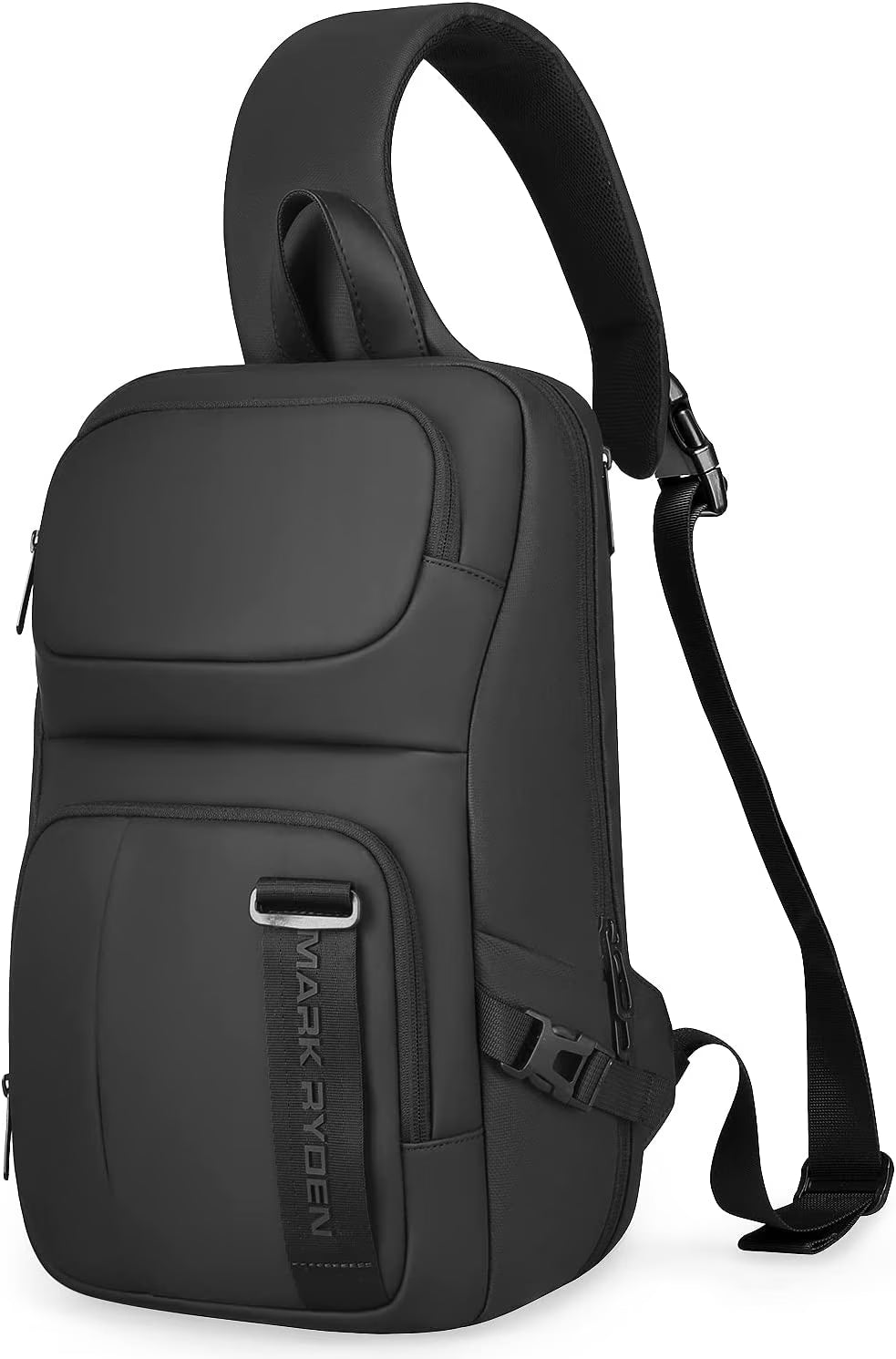 Waterproof Sling Backpack with USB Charging Port and Adjustable Strap F602