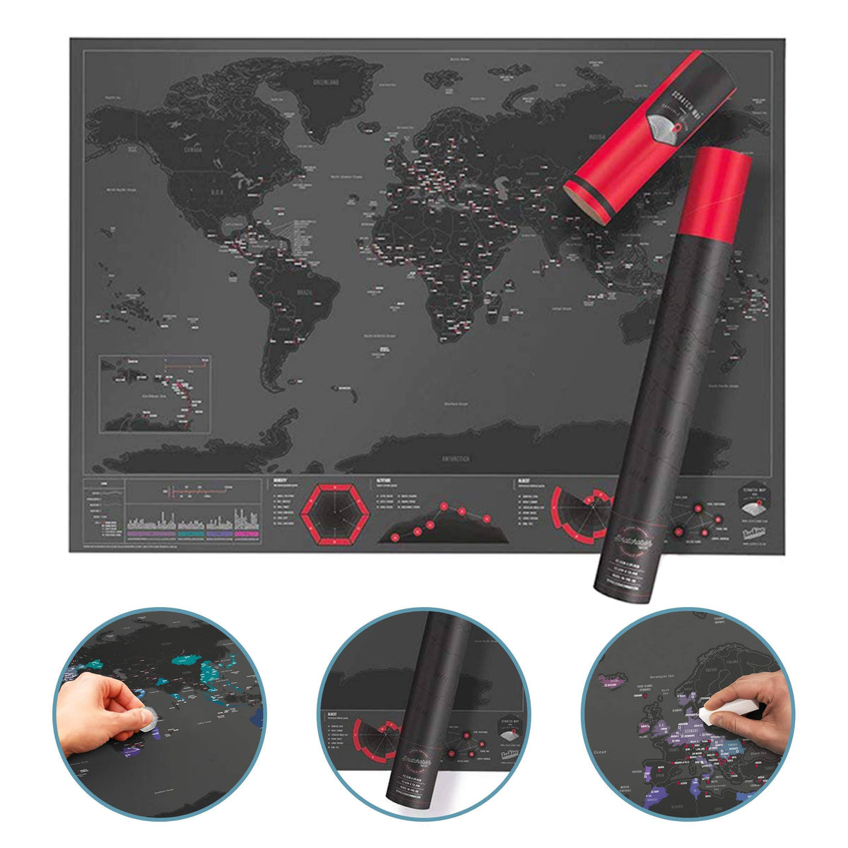 Scratch Map, Capitals Edition R878