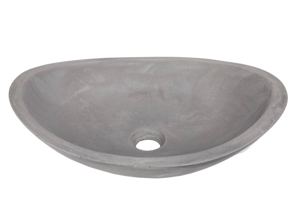 Concrete Canoe Vessel Sink in Dark Gray F441