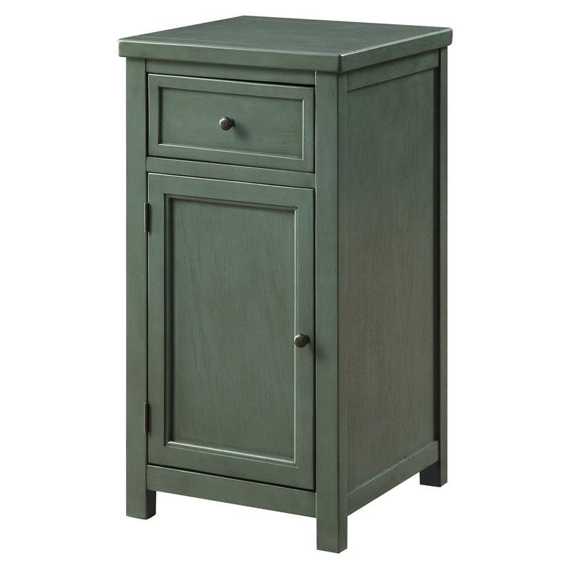 Antique Teal Transitional Side Table H87634