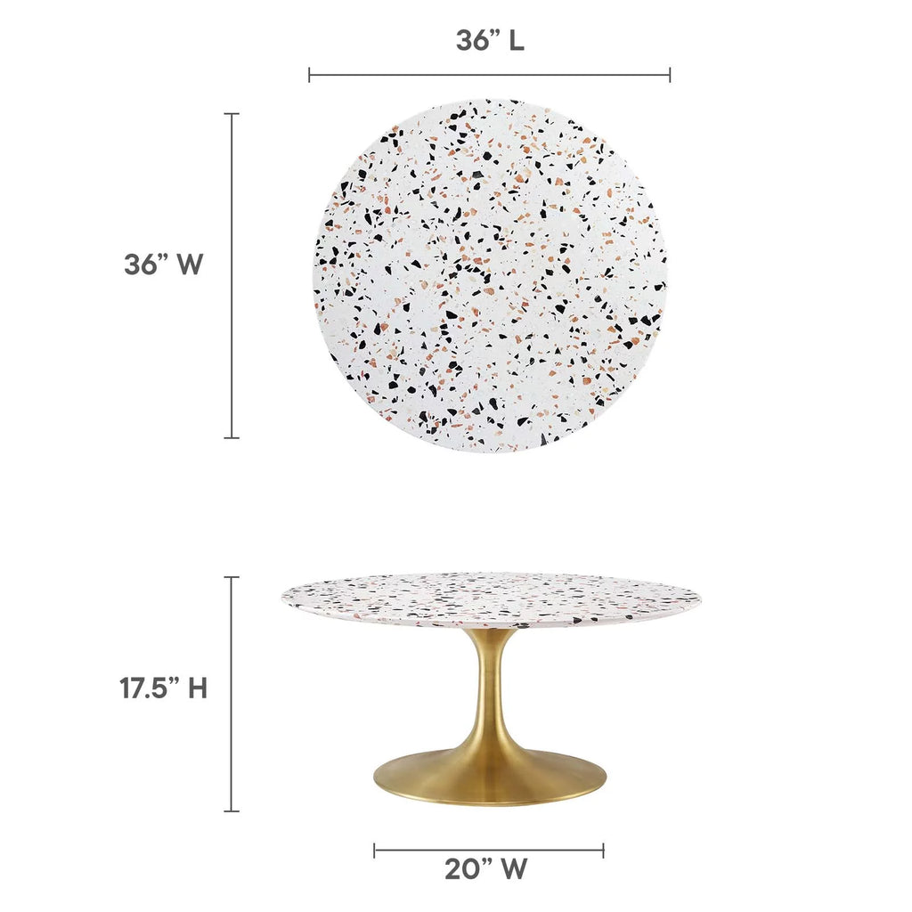 36" Round Terrazzo Coffee Table U638055