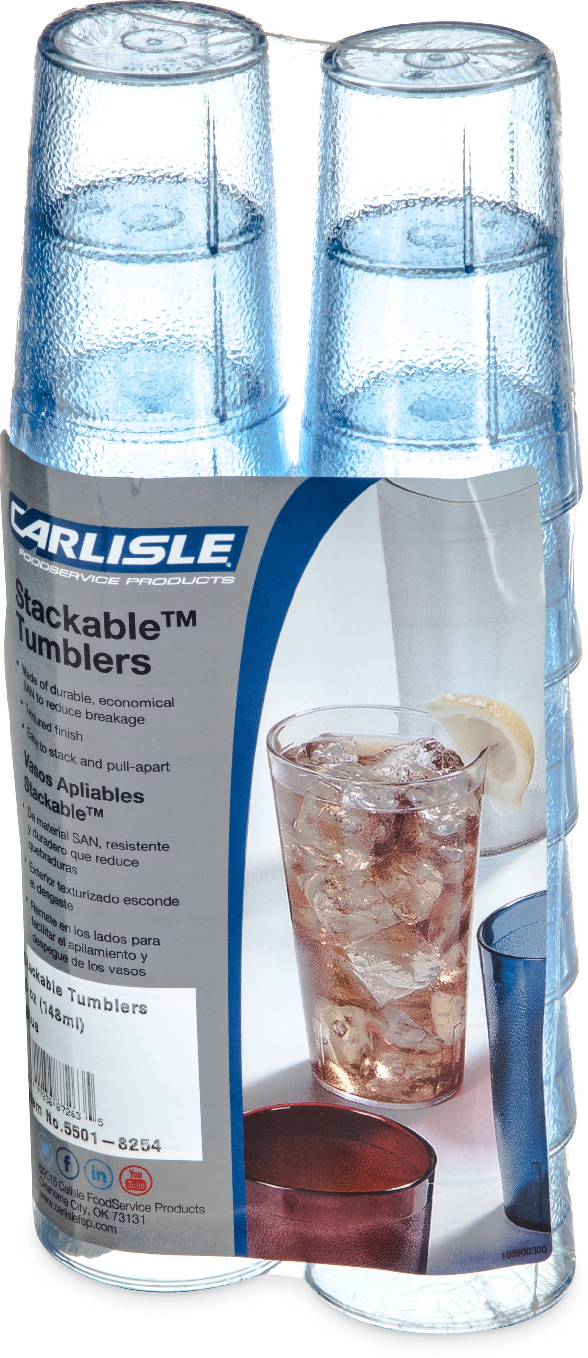 Stackable San Tumbler 5 oz (12/pk) Blue L4613