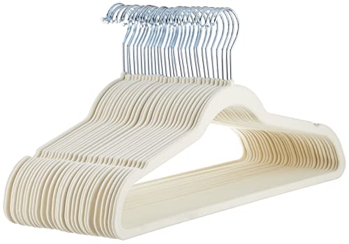 Velvet Non-Slip Suit Hangers, Pack of 50, Black Y63757