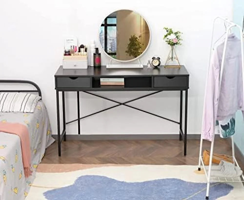 48" Writing Desk with Drawers Rustic Brown V922807