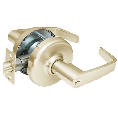 Satin Brass Cylindrical Locksets with Lever A3408