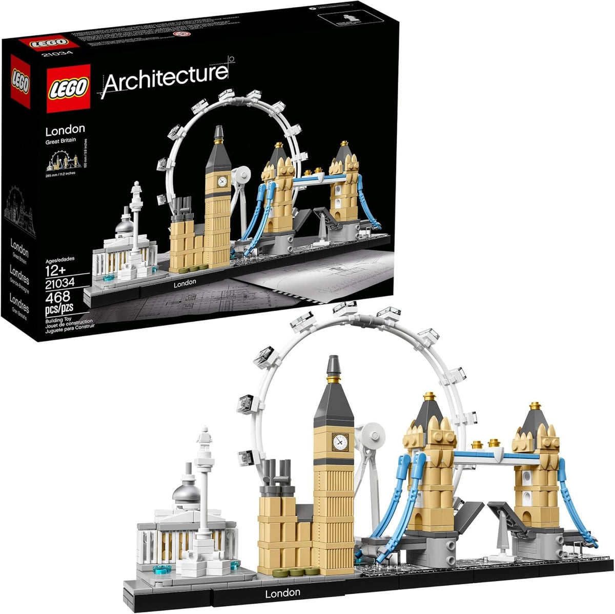 LEGO Architecture London Skyline Collection 21034 Building Set Model Kit (468 pieces) O52126