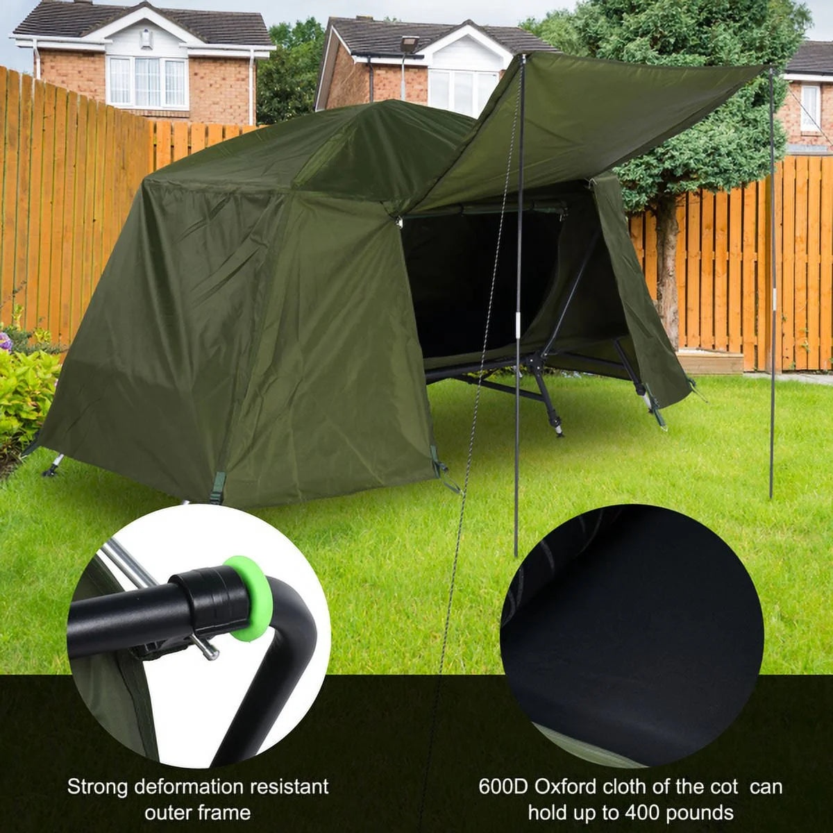 Elevated Single Cot Tent with Carrying Bag Q4657