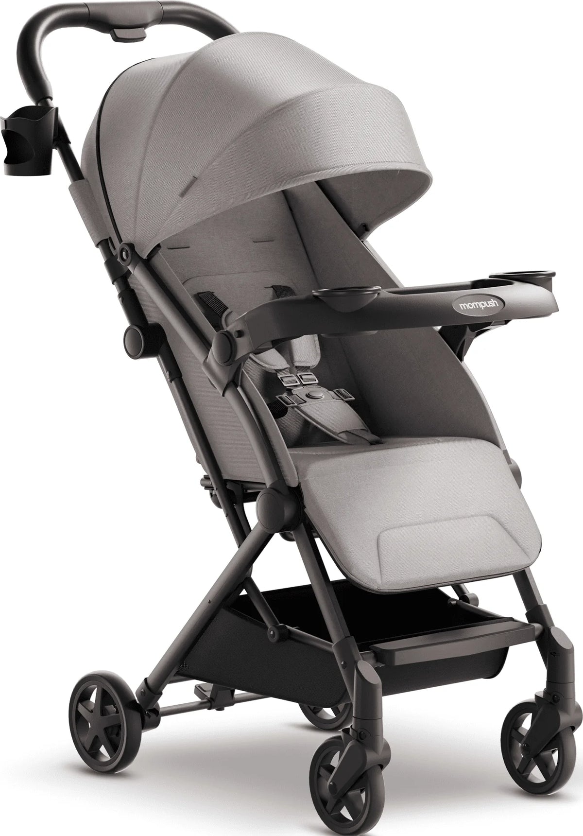 Lightweight Stroller with Snack Tray, Black, 17.3LB E486111