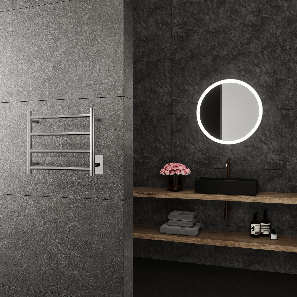 Wall Mounted Electric Towel Warmer in Chrome T1580